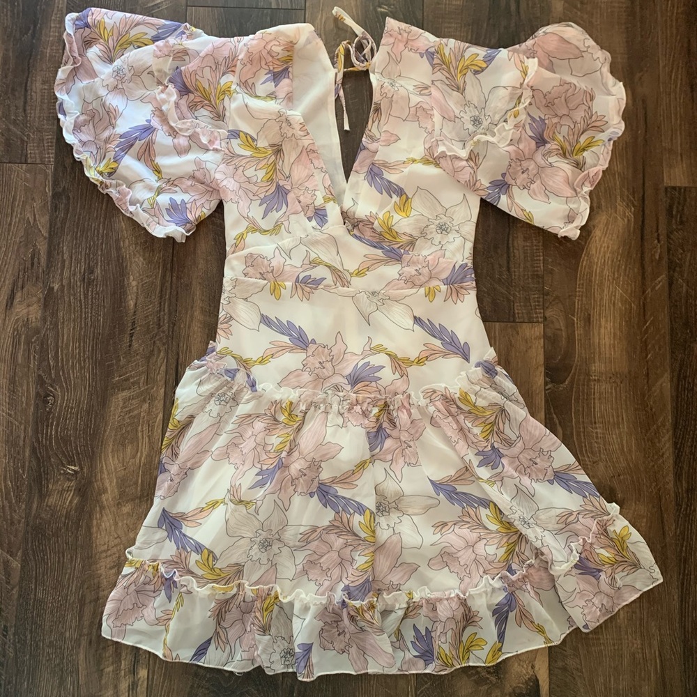 Bohme floral mini dress